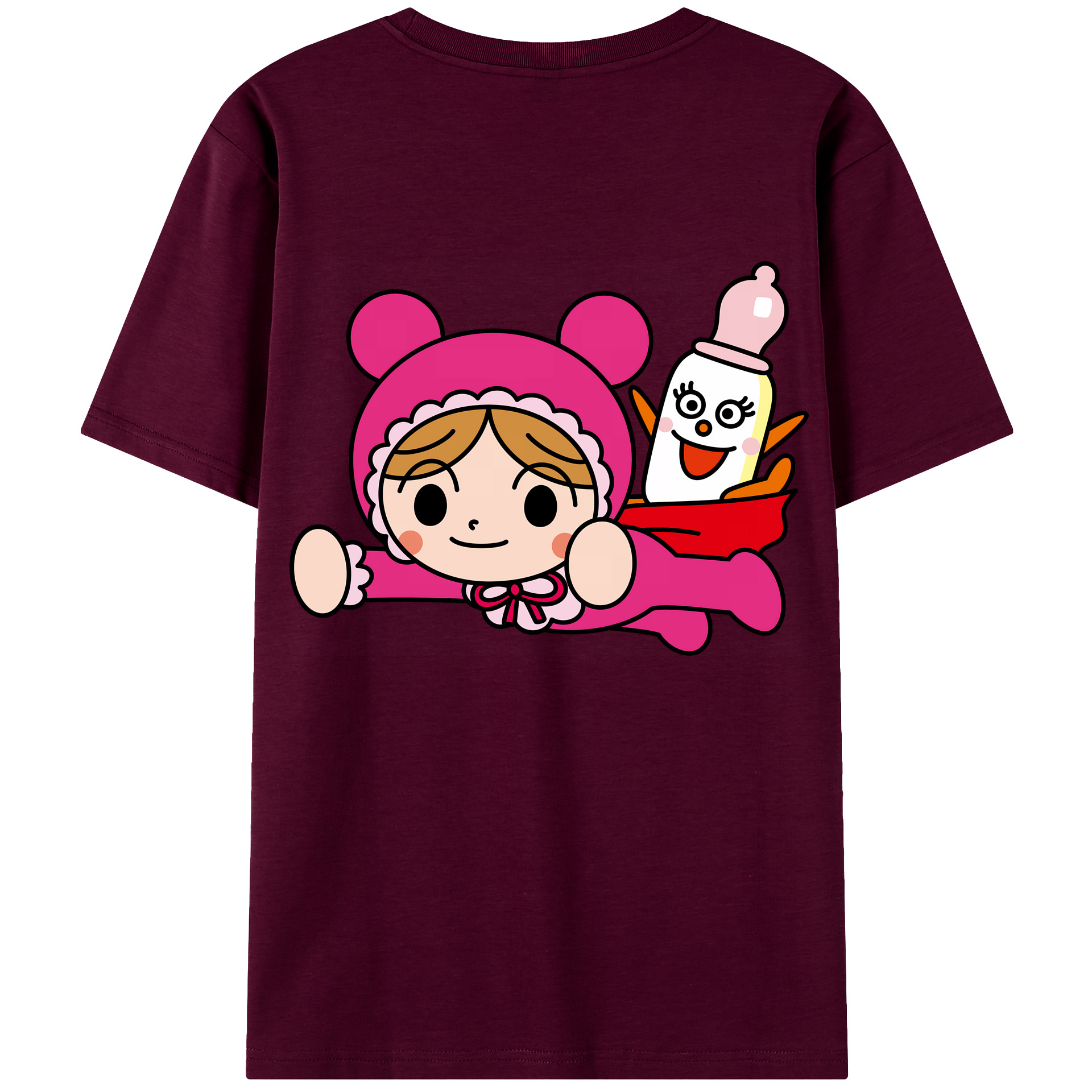 （画像用） アンパンマン Anpanman レディース半袖Tシャツ(バックプリント)
